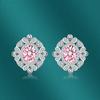 BELLA BOX Luxury Women Fashion Oval Zircon Stud Earrings Wedding Engagement Party Gift