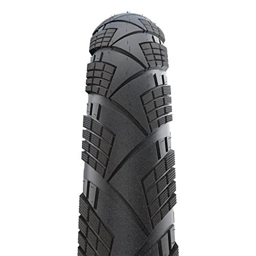 SCHWALBE Покрышка складная Marathon Efficiency Super Race V-Guard, Черная/Светоотражающая, 40-622 (28x1.50 700x38C)