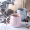 400ML Creative Ceramic Cups Marble Pink Coffee Mug Ceramic Coffee Cup Lover's Gift Porcelain Mugs For Tea Breakfast Cup For Milk