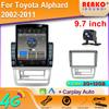 9,7-дюймовый вертикальный экран Tesla Android Toyota Alphard 2002-2011 Навигация GPS Мультимедийный проигрыватель Carplay 4G Экран 2din