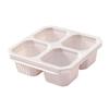 Коробки для закусок с 4 отделениями, многоразовые, легко открывающиеся крышки, контейнеры для закусок