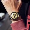 OLEVS Модные часы Business Date Популярные часы Модные водонепроницаемые японские кварцевые часы с золотым силикагелем на поясе секундомер аналоговые наручные часы