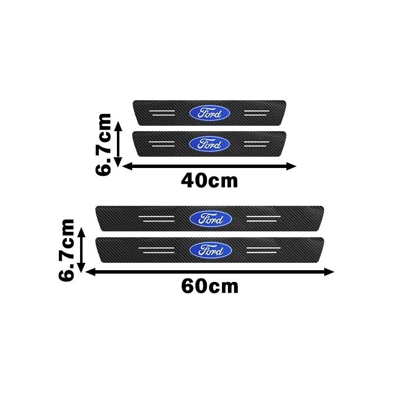 Car Door Sill Threshold Anti Scratch Protector Sticker For Ford Focus 2 3 Fiesta Mondeo Mustang Transit Fusion Kuga Accessories CVY1