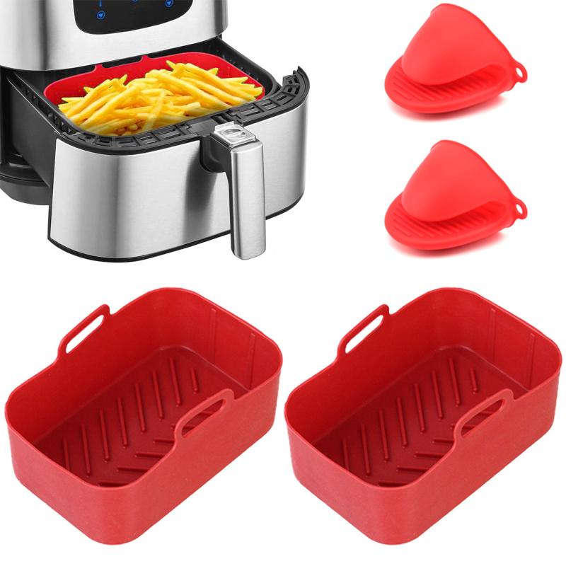 Набор силиконовых зажимов для фритюрницы, многоразовая, устойчивая к высоким температурам, безопасная для мытья в посудомоечной машине фритюрница