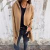 YYFS Women's Fashion Casual Solid Color Print Autumn Winter Long Sleeve Hooded Jackets & Coats