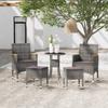 Day and Night - Day and Night 5-Piece Garden Furniture Set Gray Synthetic Rattan