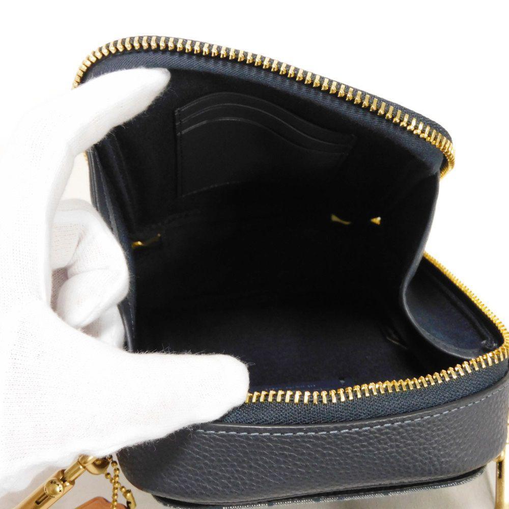 Used 9726 Stanton Crossbody Bag C8235 7921, Excellent Condition, Denim and Pebble Leather, All-Over Print Signature