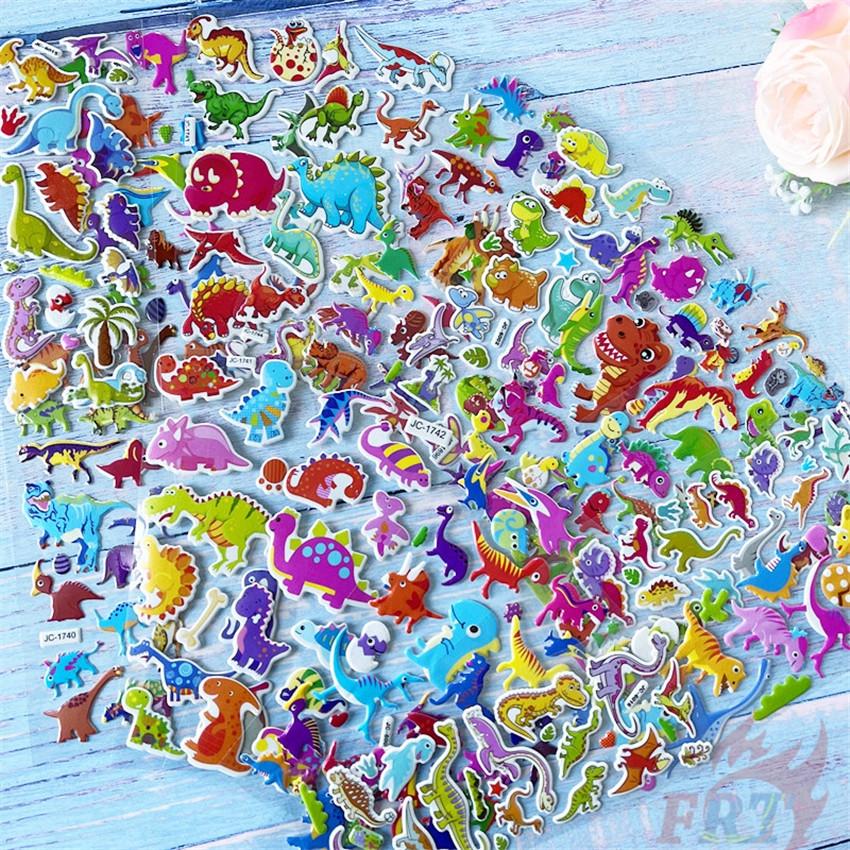 8Sheets/set Q Dinosaurs  Rewards Sticker Puffy Bubble Toys Stickers