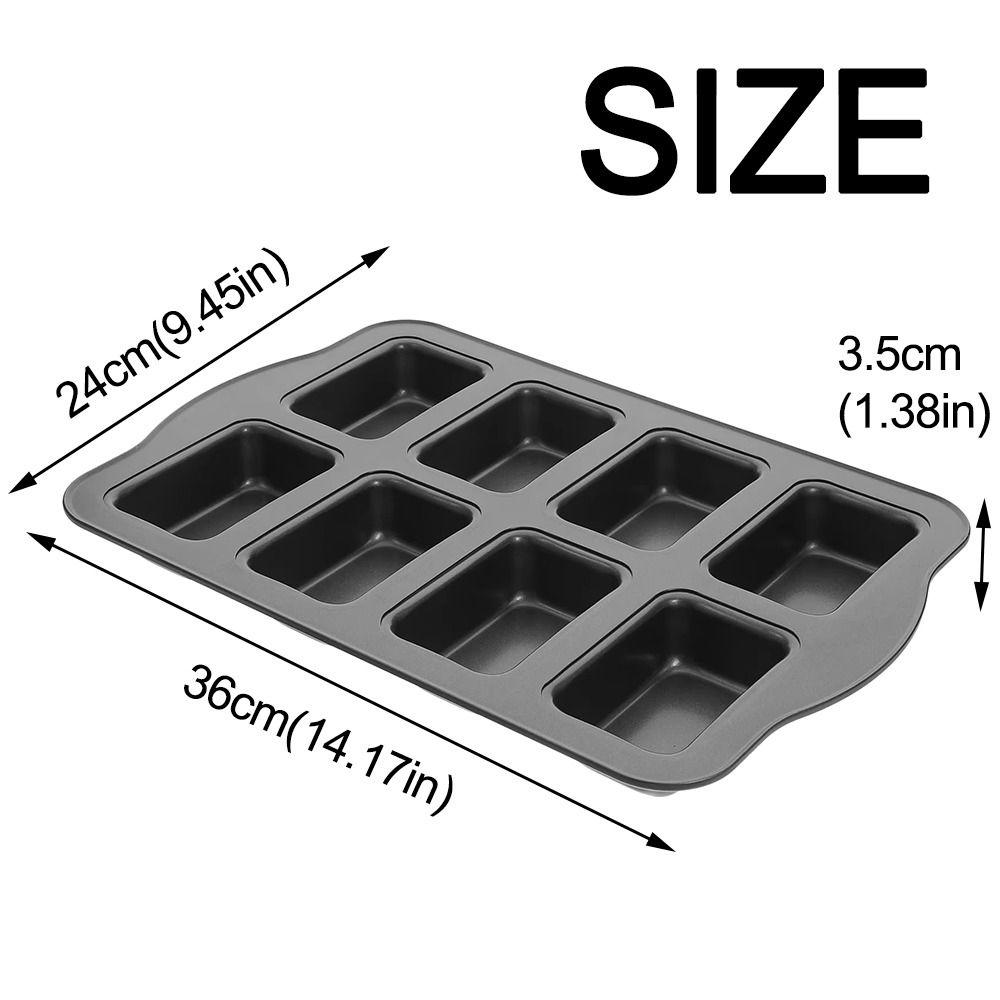 Large Capacity Mini Bread Baking Mold 8-Cavity Carbon Steel Cake Mold Muffin Dessert Tray Bakeware