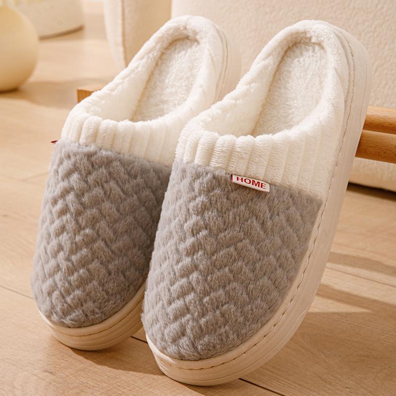 Autumn/Winter Indoor Outdoor Furry Cotton Slippers for Men & Women
