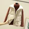Short Vest for Women In Spring/Autumn New Camisole Loose Lapel Bread Jacket Down Cotton Vest Jacket