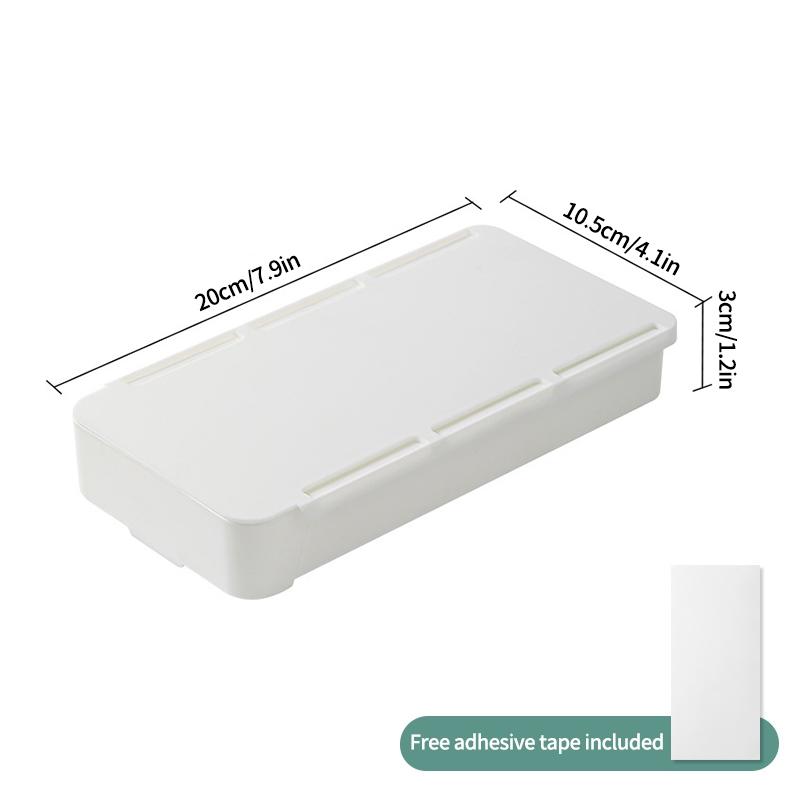 Hidden Table Storage Box Sundries Stationery Organizer Drawers Slide Out Tray Adhesive Under Desk Drawer Organizer