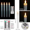 Flameless Flickering Taper Candles With/without Remote Control Timer Dimmer Battery Operated Candlesticks for Christmas Wedding