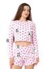Women's Ribbed Loungewear Set with Crop Top and Shorts Summer 8448-097 HC