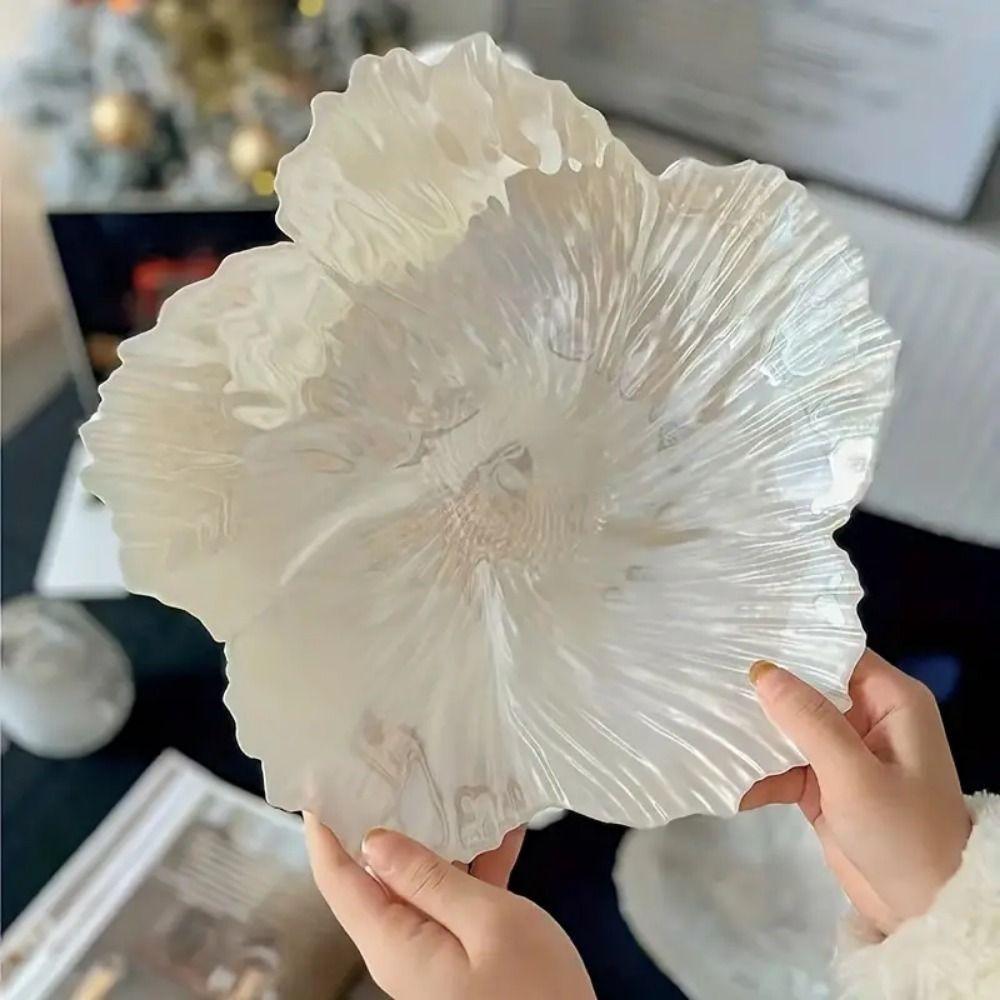 Flower-shaped Fruit Plates Bowl Versatile Dessert Dish Decorative Candy Tray Kitchen