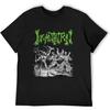 Мужские футболки MYCHOME VTG Incantation Metal Band из плотного хлопка Черные