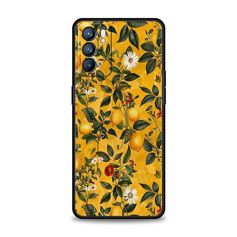 Чехол для телефона с абстрактными растениями и цветами для Oppo A17 A31 A54 A57 A78 A79 A98 Find X5 X6 Reno 6 7 8 10 11 12 13 F Pro 5G Мягкий чехол из ТПУ