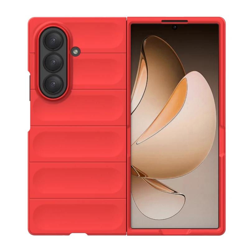 Простой Бизнес Чехол для Телефона для Samsung Galaxy Z Fold 7 6 5 4 3 Мягкий Жидкий Силикон Ощущение Голого Устройства Защита от Падения Защитная Крышка