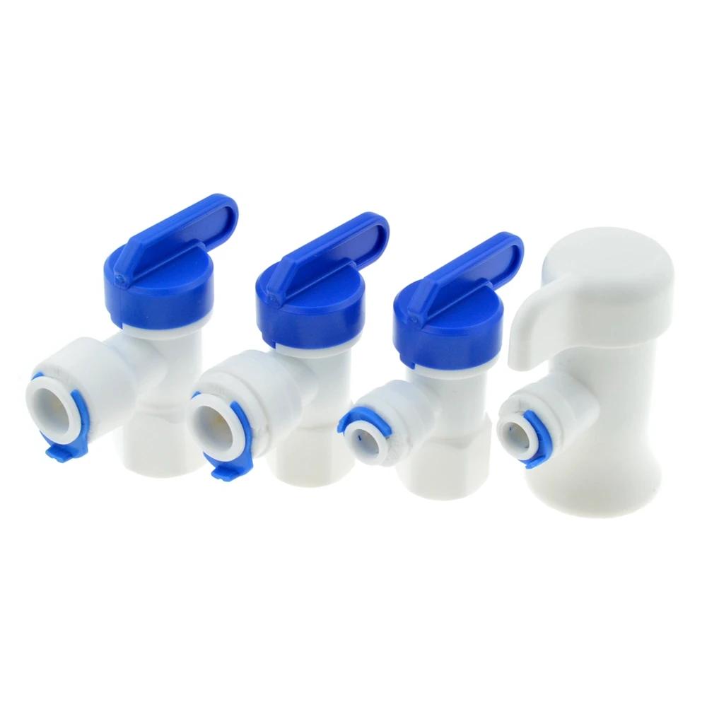 RO Elbow 1/4 3/8 OD Hose 1/4"BSP Female Thread Quick Connect Pressure Tank Plastic Ball Valve RO Water Reveser Osmosis Fitting