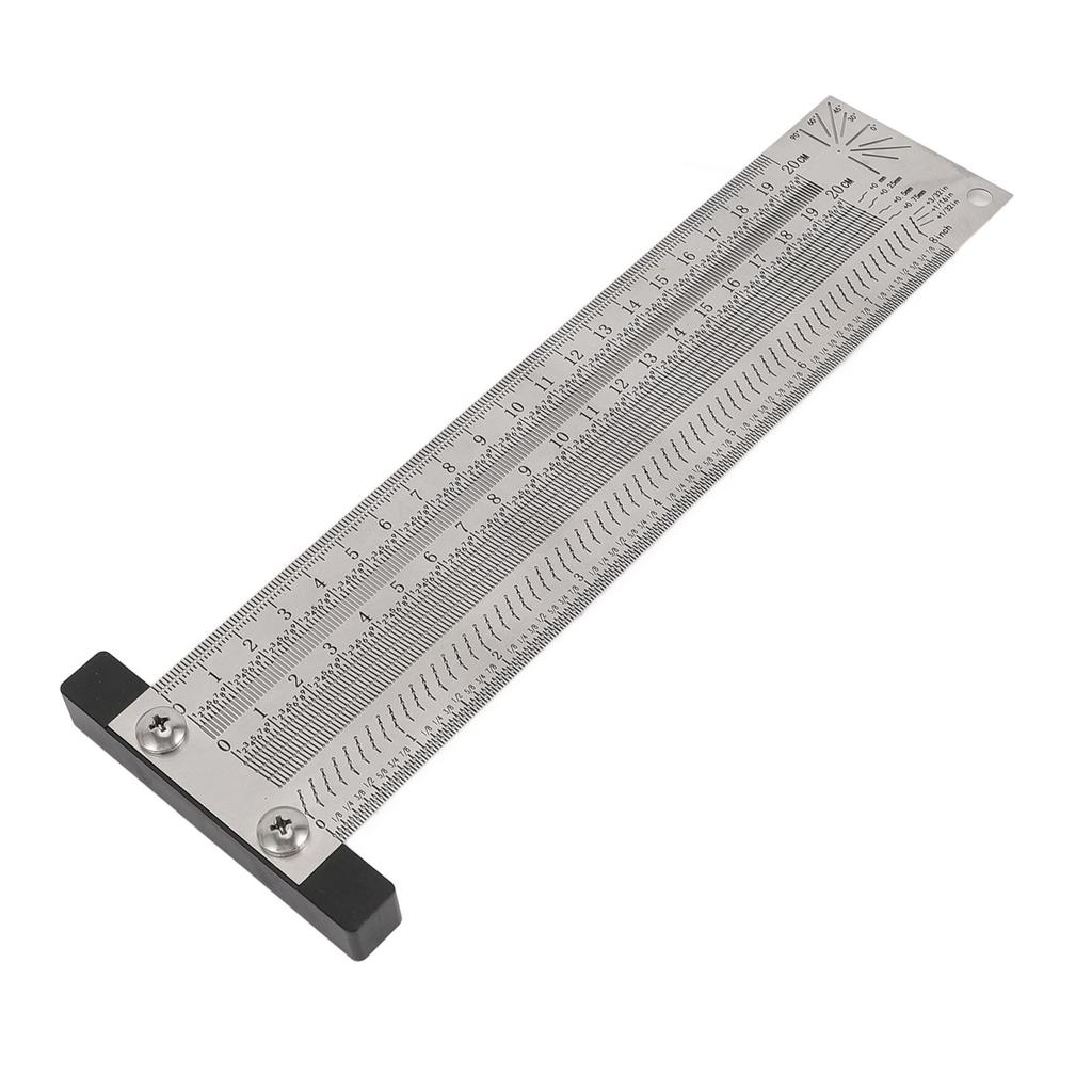 Маркировочный угольник 20 см 8 дюймов из нержавеющей стали, позиционирующая разметочная линейка с карандашом для деревообработки