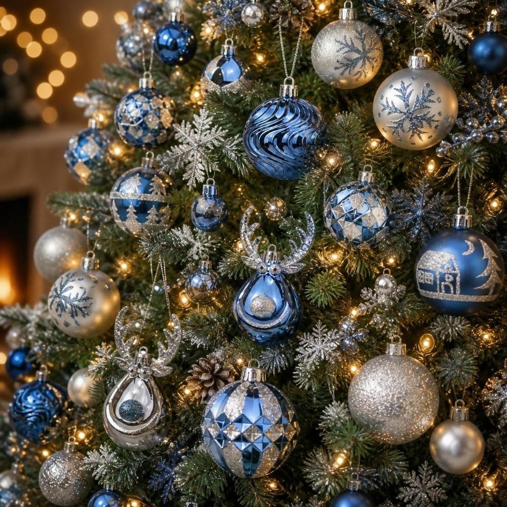 22Pcs/Set 6CM Christmas Tree Balls Creative Xmas Ornament Ball Scene Supplies