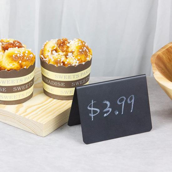 10 шт., мини-доска А-образной формы с жидкой ручкой, протирающей закругленные края, двусторонние ценники, принадлежности для хлебобулочных изделий
