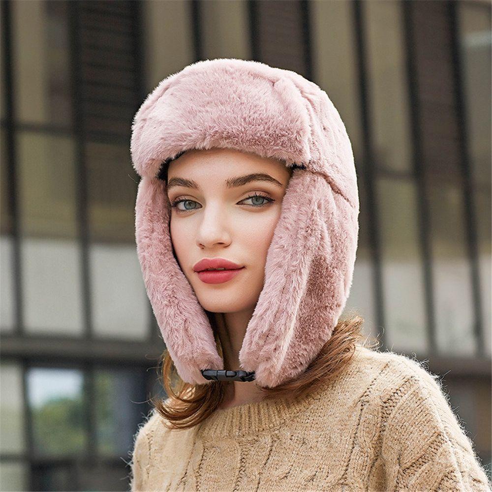 Women Men Windproof Earflap Bonnet Russian Ushanka Bomber Hat Snow Caps Winter Hat