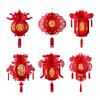 Chinese New Year Hanging Lantern Decoration Fu 3D Oriental Classic Elements Spring Festival Decor for Restaurant Home Decor