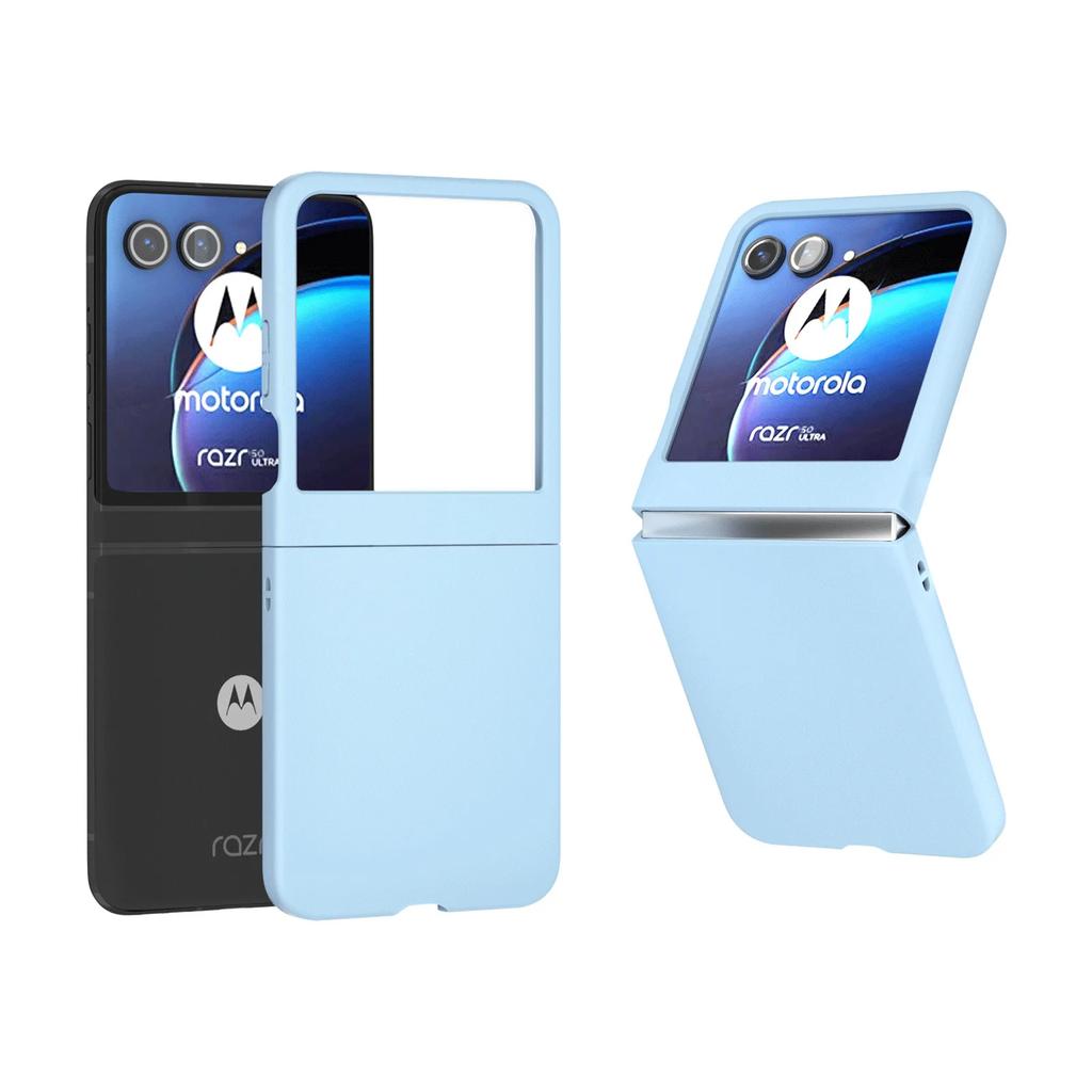 Ультратонкий чехол-книжка Candy Color с ощущением кожи для Motorola Moto Razr 50 Ultra 40 Ultra Razr 50 5G, ПК с защитной пленкой, задняя крышка