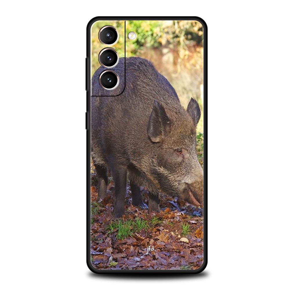 Чехол для телефона с изображением дикого кабана для Samsung Galaxy S25 S24 S23 S22 Ultra S20 S21 FE 5G S10 S9 Plus S10E Мягкий ТПУ чехол