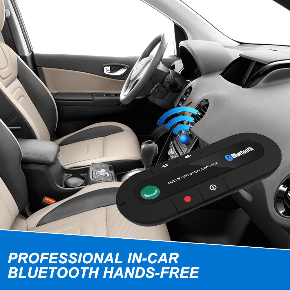 Многофункциональный спикерфон для громкой связи в автомобиль, Вluetooth, MP3, подходит для Айфона и Андроида