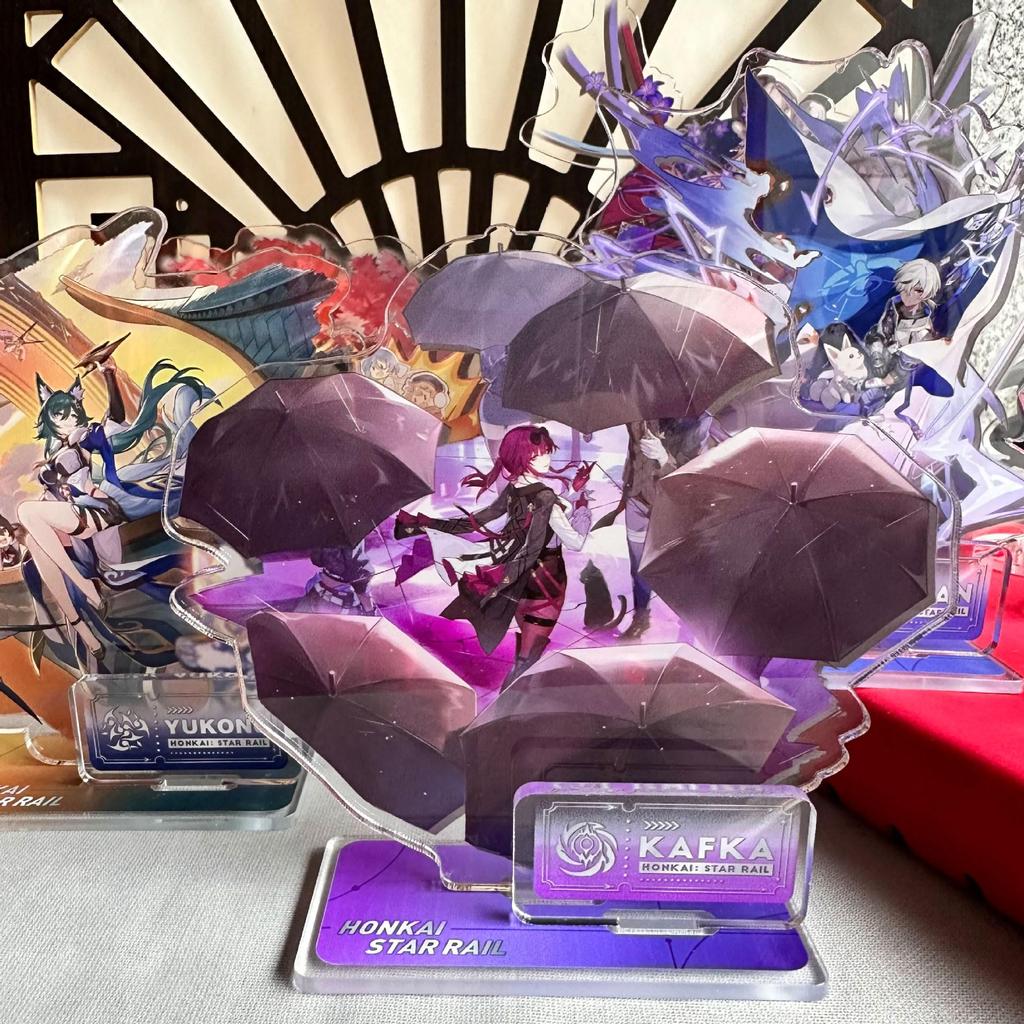 Набор Фигурок miHoYo Star Rail Светлячок Дань Хэн Луна: Ахерон, Авантюрин, Кафка, Серебряный Волк, Цзинлю, Сюэи Стенды