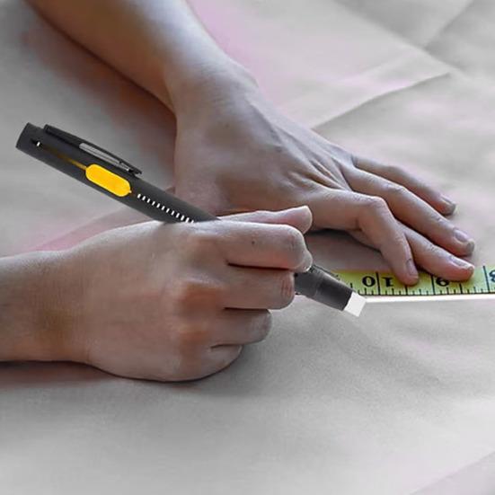 Heat Erasable Fabric Marker for Sewing Quilting Embroidery Disappearing Fabric Chalk Marking Pen Washable Marker with Replaceable Refills