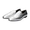Loafers Soft Square Toe Basic Loafers F31608 Silver Cm [Fabiorsconi] Women's 22.5