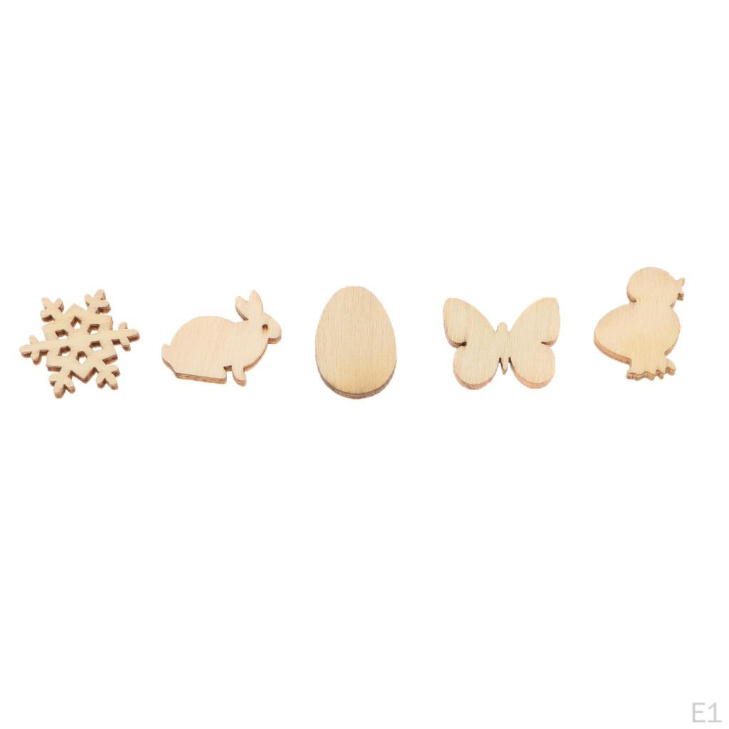 50 шт. необработанные деревянные вырезки в форме животных для поделок