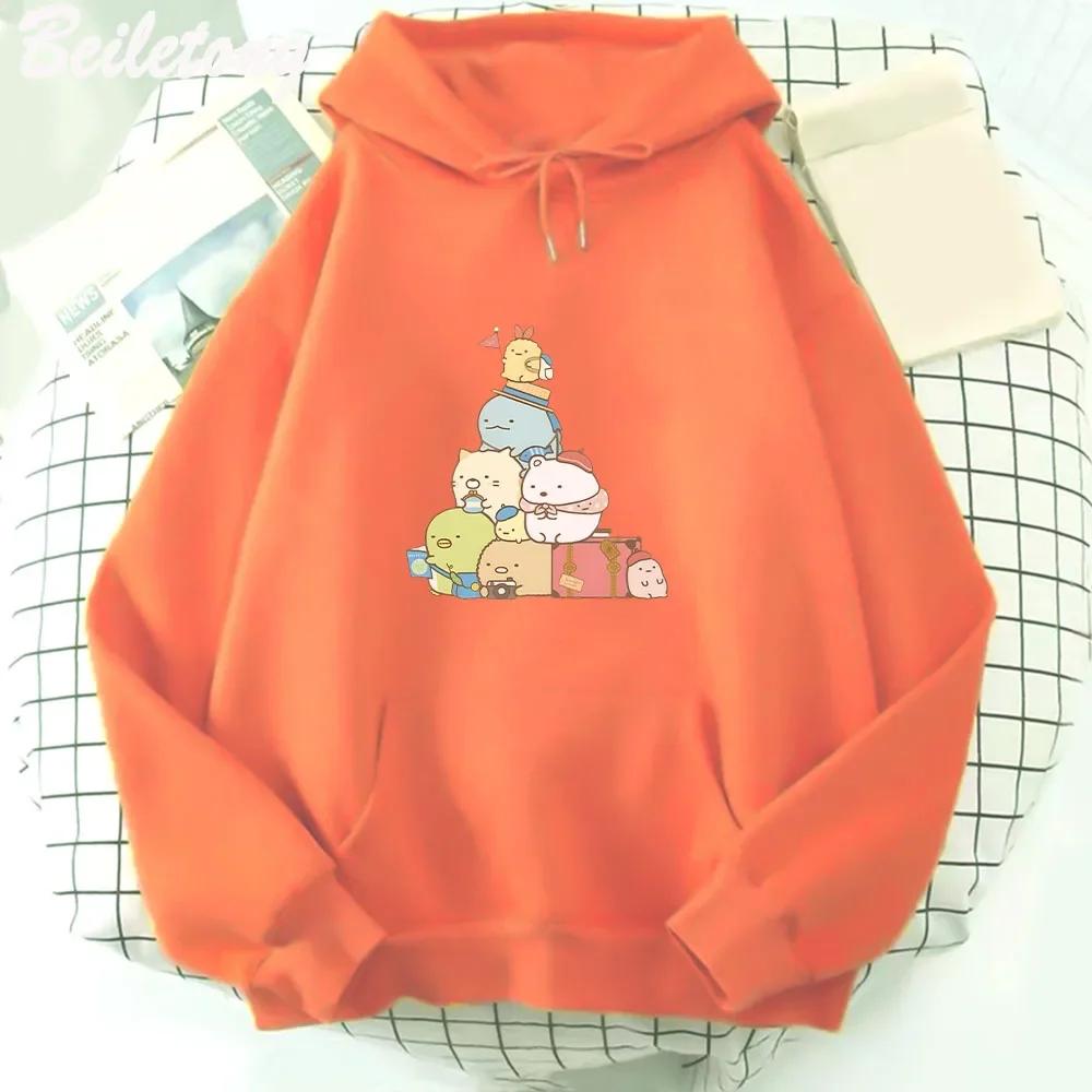Толстовки Sumikko Gurashi Y2k Одежда Женские Графические Толстовки Эстетичная Графика Каваи Женская Толстовка для Мужчин Одежда