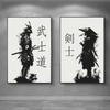 Japanese Bushido Samurai Kenshi Poster Prints Canvas Painting Abstract Portrait Wall Art Picture for Home Living Room Wall Decor