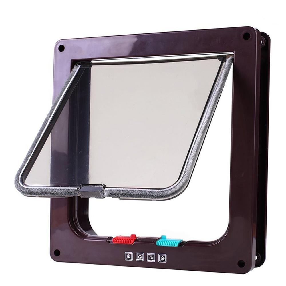 Professional ABS Small Pet Gate 4 Way Security Lock Dog Cat Kitten Puppy Flap Door