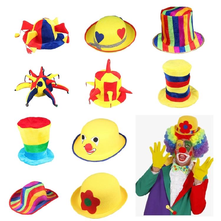 Fashion Masquerade Party Circus Clown Hat Carnivals Party Vintage Clown Hat