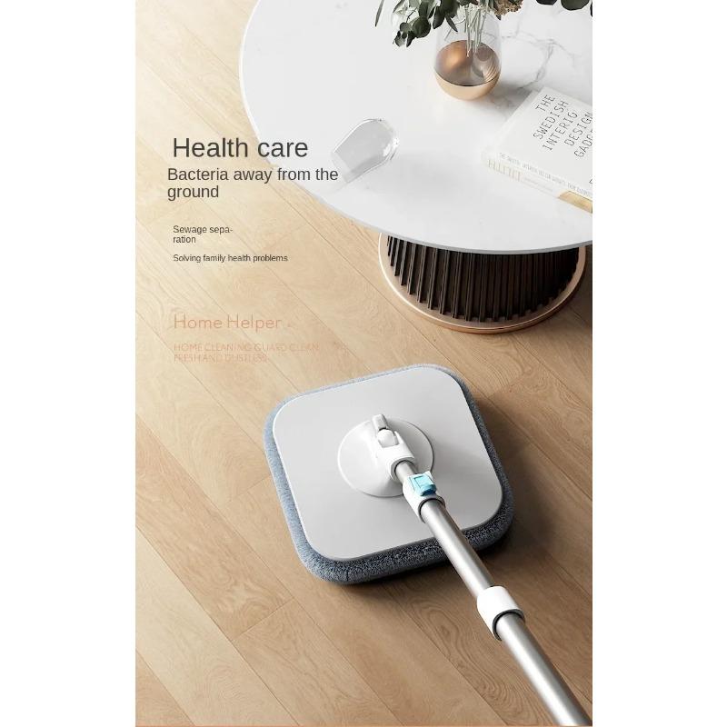 Fresh Water Sewage Separation Mop with Bucket, 360°Rotating Floating Mop, Household Cleaning Tool, No Hand Washing Required