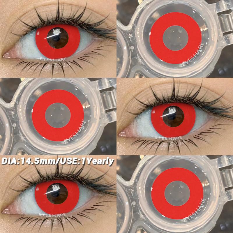 COD EYESHARE RAVEN BLACK Косплей Контактные Линзы Кроваво-красные Хэллоуин Макияж Глаз Линза Белые/Черные Сумасшедшие Косплей Мягкие Линзы
