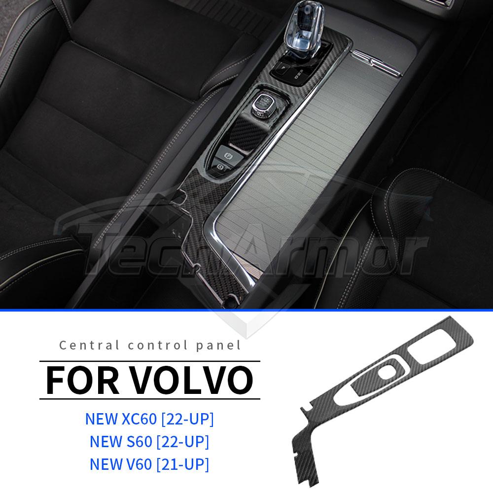 Car Center Console Gear Panel Carbon Fiber Sticker Protector Set For Volvo CX60 S60 V60 CX90 2018-2025 Auto Interior Accessories