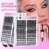 DIY Segmented Eyelash Set: Natural Grafting 168-Cluster Slanted Lashes