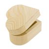 Wooden Box Heart 9.5 X 8.3 H 5.5 Cm