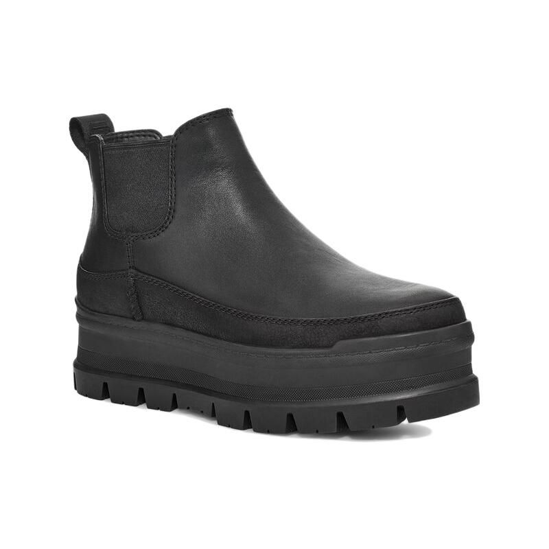 UGG Ботильоны женские из натуральной кожи Merina Top Grain Leather с толстой подошвой, черные 1130490-BLK