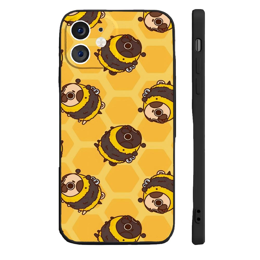 Чехол для телефона P-Puglie Dog Pug силиконовый мягкий для iPhone 16 15 14 13 12 11 Plus Pro Max Plus