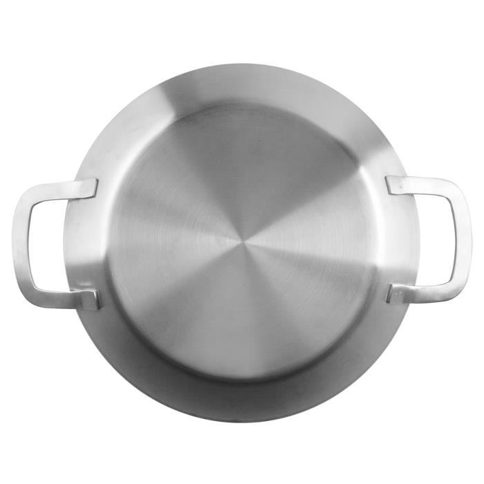 Plat À Paella - IBILI - Triply Energy - 34 Cm - Acier Inoxydable - Aluminium - Induction