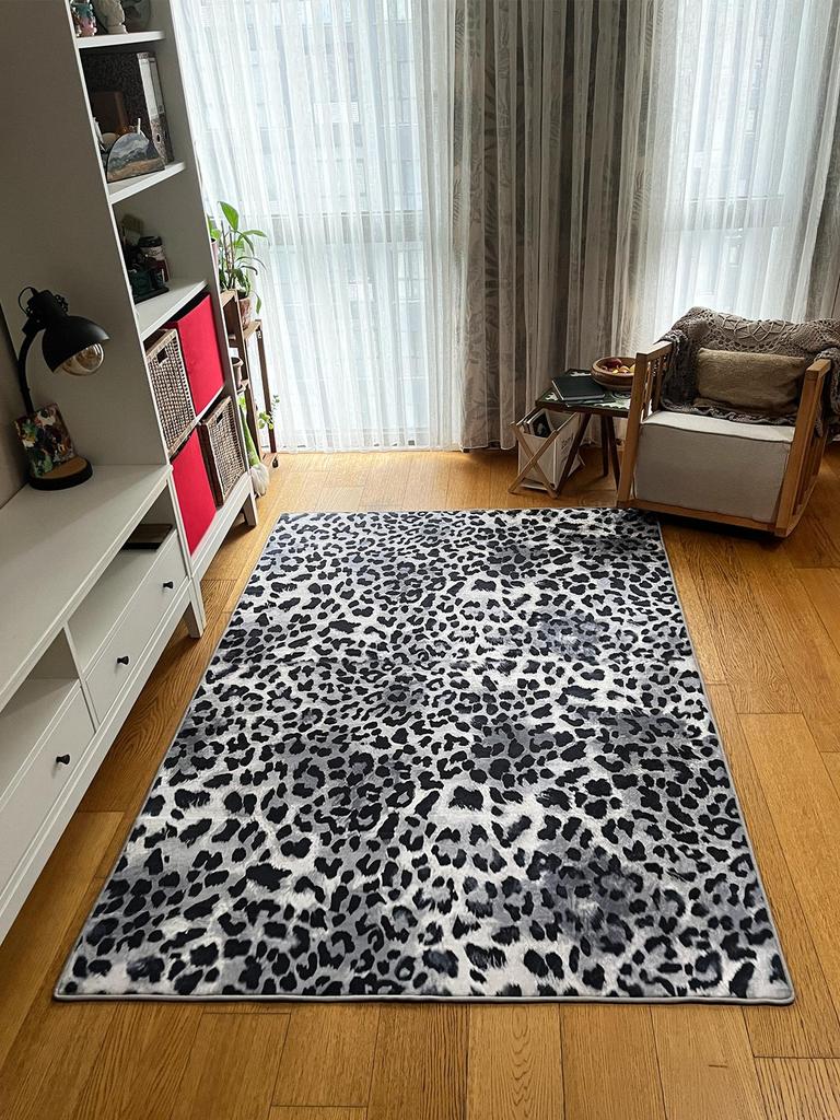 EPeddler Home Modern Leopard Pattern Digital Printing Washable Non-Slip Leather Base New Generation Living Room, Entrance, Bedroom Carpet