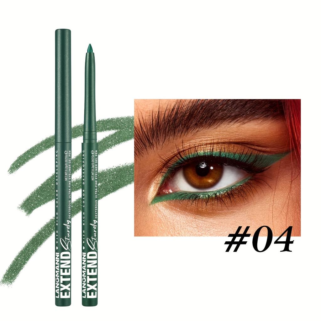 Langmanni Матовый Глиттер Водостойкий Карандаш-подводка с Консилером - Быстросохнущий, Стойкий, Легкое нанесение в синем, коричневом и других цветах