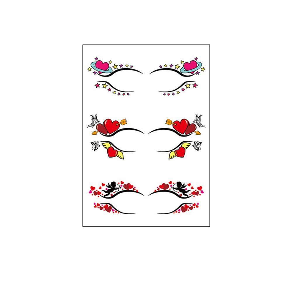 Наклейка для макияжа ресниц, водонепроницаемая наклейка для теней для век, татуировки на Хэллоуин